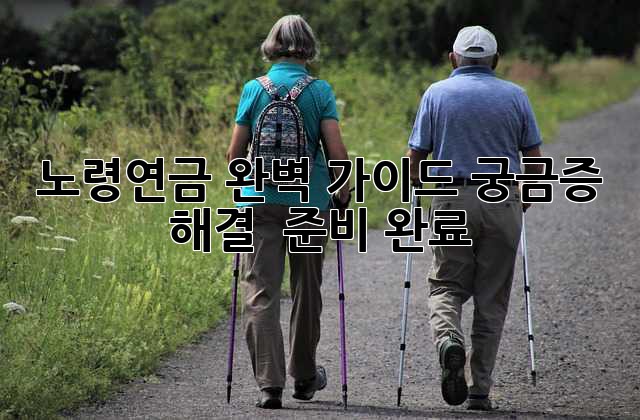 노령연금 완벽 가이드: 궁금증 해결 & 준비 완료!