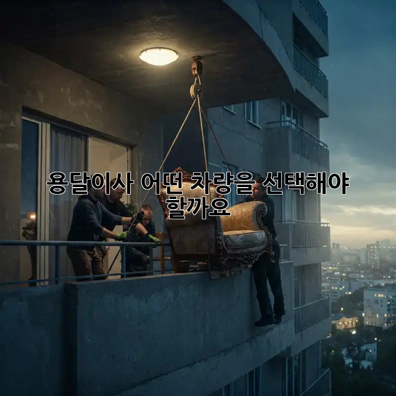 용달이사, 어떤 차량을 선택해야 할까요?