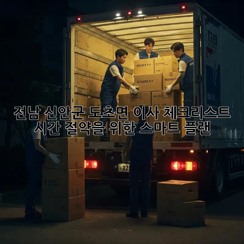 전남 신안군 도초면 이사 체크리스트: 시간 절약을 위한 스마트 플랜