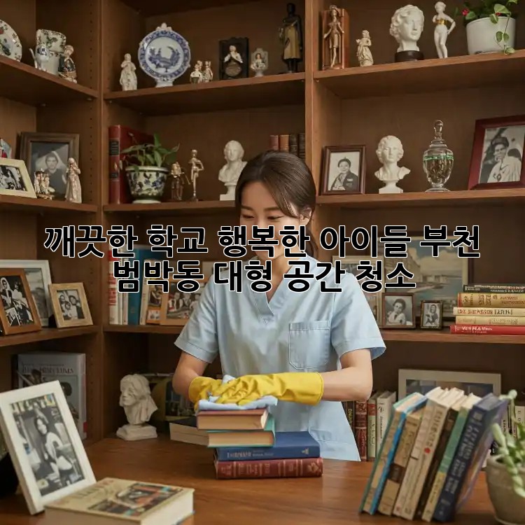 ✨ 깨끗한 학교, 행복한 아이들!🏫 부천 범박동 대형 공간 청소 ✨