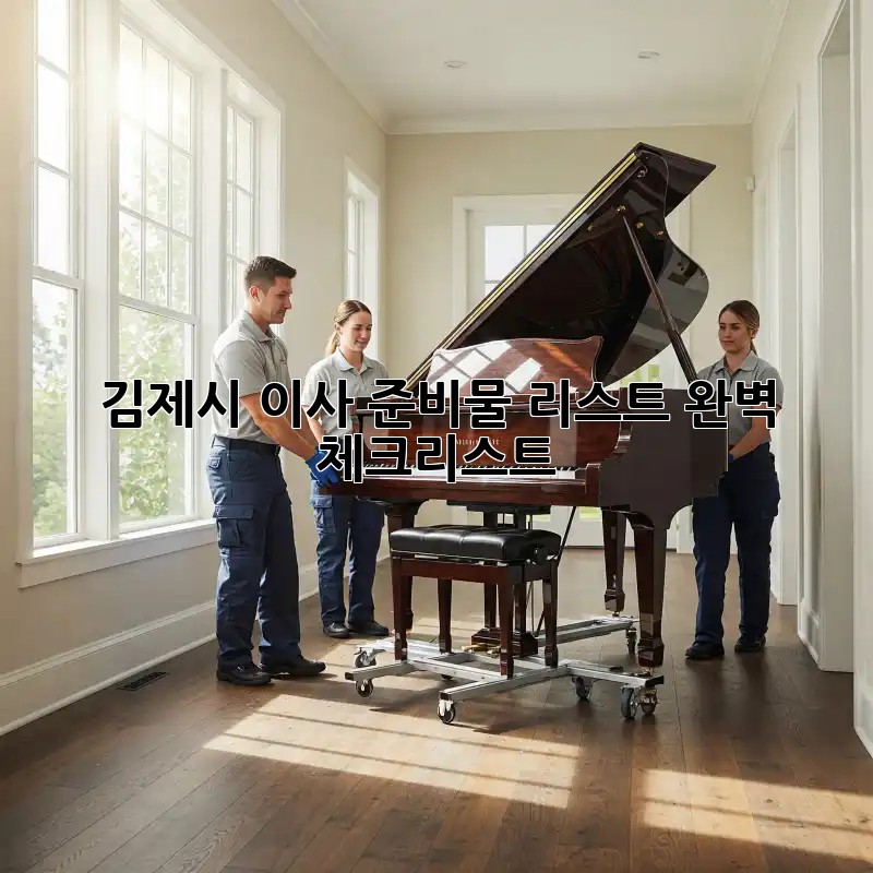 김제시 이사 준비물 리스트: 완벽 체크리스트!